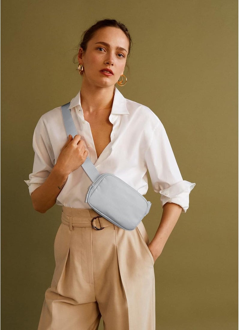 Telena Belt Bag for Women Men Fashionable Crossbody Fanny Pack for Women Waist Bag with Adjustable Strap Light Blue - Image 2